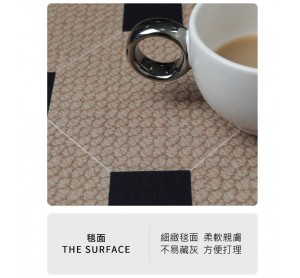 復古風格黑白色愚園地毯 CPR1009